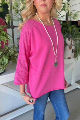 Vivie Hot Pink Shirts & Tops MuMu/JY