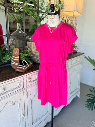 Fuchsia Mini Dress by Umgee Dresses Umgee