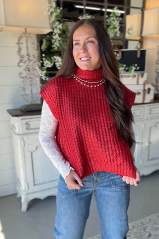 Venue Sweater Red Sweater She + Sky