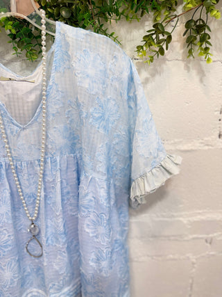 Holly Top Lt Blue Shirts & Tops Blublu