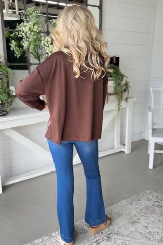 Wild Touches Chocolate by Umgee Shirts & Tops Umgee