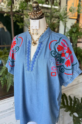 Sweet Summer Top Lt Denim by Umgee