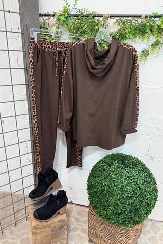 Go Wild Hooded Pullover Brown Shirts & Tops Sunflower