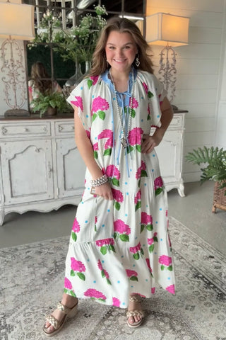 Isabella Long Dress Ecru by Umgee Dresses Umgee