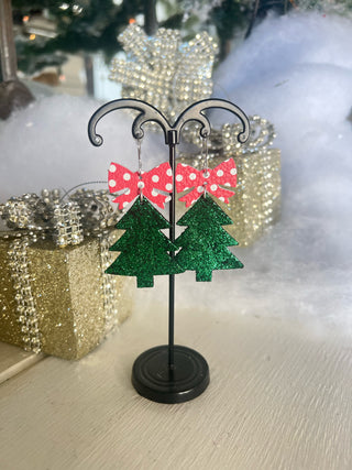 Tree Trim Earrings Green Earrings Bleu Olive Designs