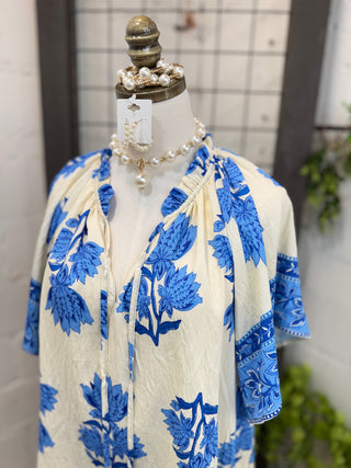 Maya Top Blue Mix by Umgee Shirts & Tops Umgee