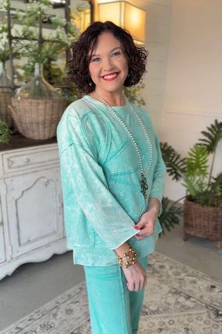 Callie Top Aqua Shirts & Tops Sage+Fig