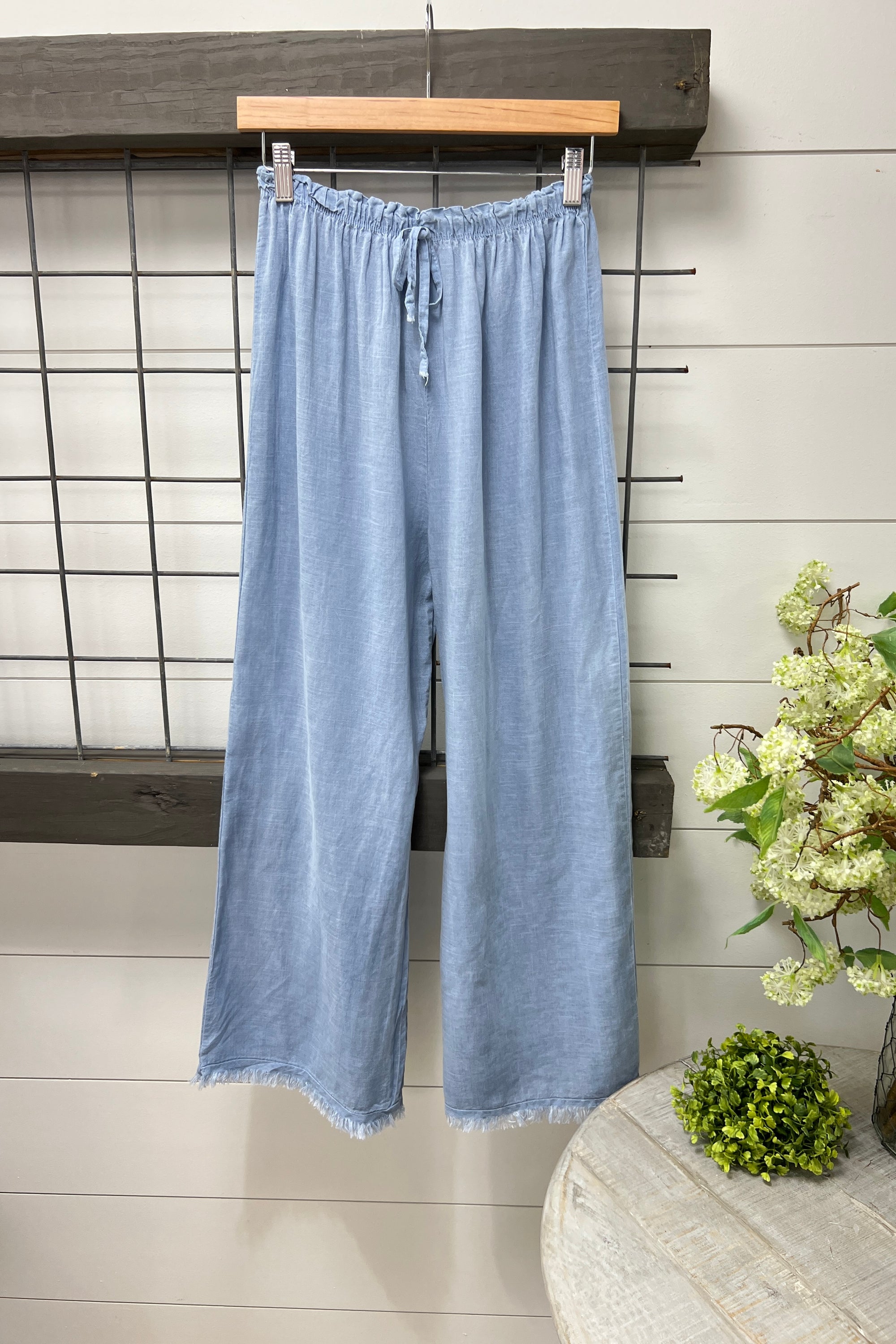Distant Shores Pant  Made In Italy Blue One Size 