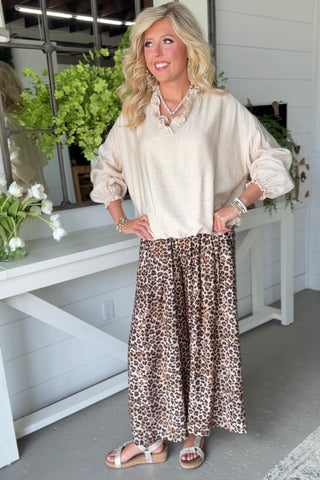 Emma Oatmeal by Umgee Shirts & Tops Umgee