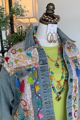 Color Burst Jacket Denim by POL Clothing
