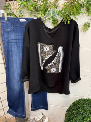 Get Your Kicks Black Shirts & Tops D Style