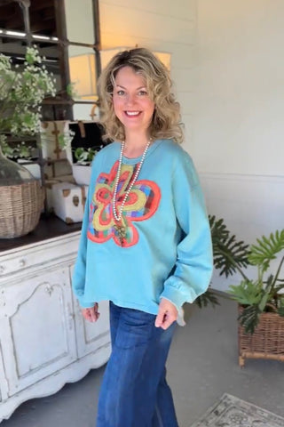 True Daisy Top Dusty Blue by Easel Shirts & Tops Easel