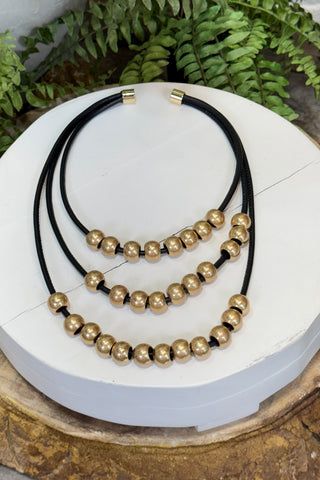 Phoenix Necklace Black/Gold Necklaces L & B Creations