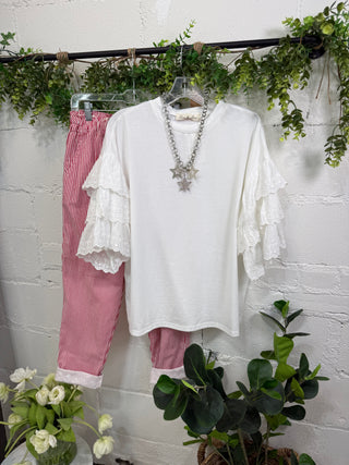Essie Top Off White Shirts & Tops Vine & Love