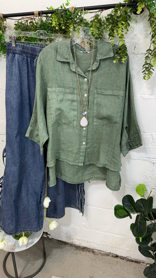 Westbrook Linen Top Olive