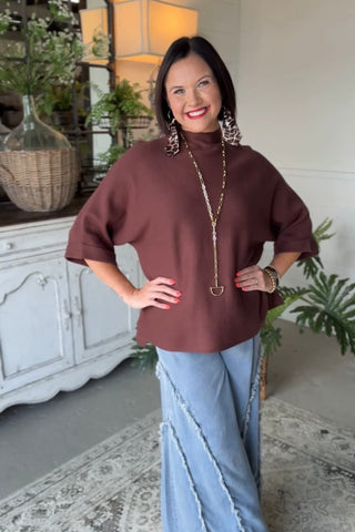 Fowler Sweater Espresso by Umgee Sweater Umgee