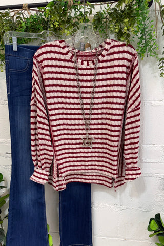 Perspectives Top Burgundy by Bibi Shirts & Tops Bibi