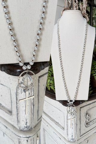 Thankfulness Necklace Silver/Pearl