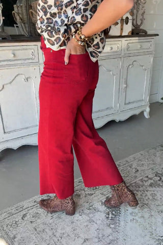 Tucker Pants Red Velvet by Easel Pants Easel
