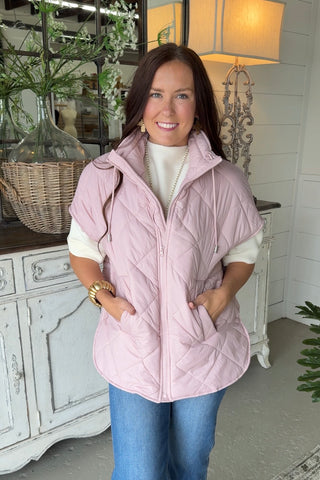 Cool Change Vest Dusty Rose Puff Vest Original USA