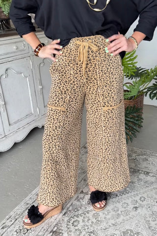 Leopard's Lair Pants Camel by Easel