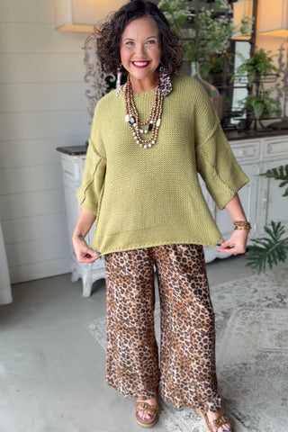 Clancy Sweater Green Tea by Easel Sweater Easel