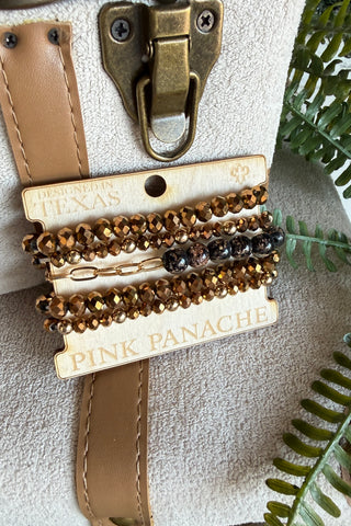 Cricket Bracelet Set Bronze by Pink Panache