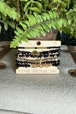 Sable Bracelet Set Black by Pink Panache