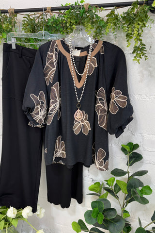 Elmore Top Black by Umgee