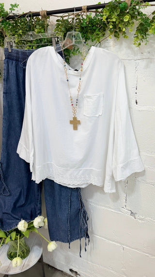 Denisha Top White Shirts & Tops MuMu
