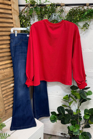 Jolly Bling Top Red Shirts & Tops Main Strip