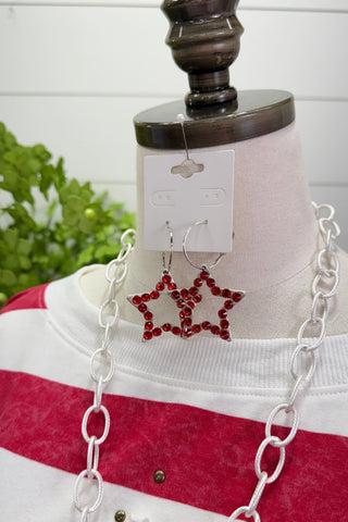 Daystar Earrings Red Earrings BFF