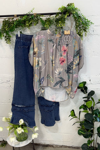 Ricki Top Silver by Umgee Shirts & Tops Umgee