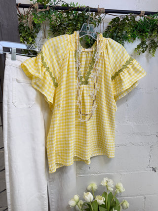 Laurie Top Lemon by Umgee Shirts & Tops Umgee