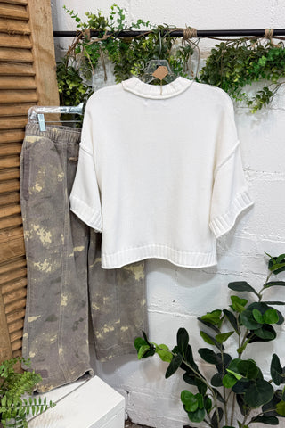 Mavis Sweater White Sweater Tres Bien