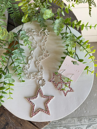 Daystar Necklace Pink