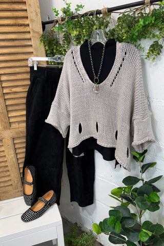Knockout Sweater Taupe Sweater Toscana 51
