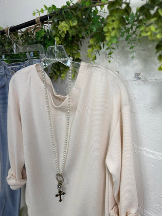 Beach Party Top Cream Shirts & Tops Tres Bien