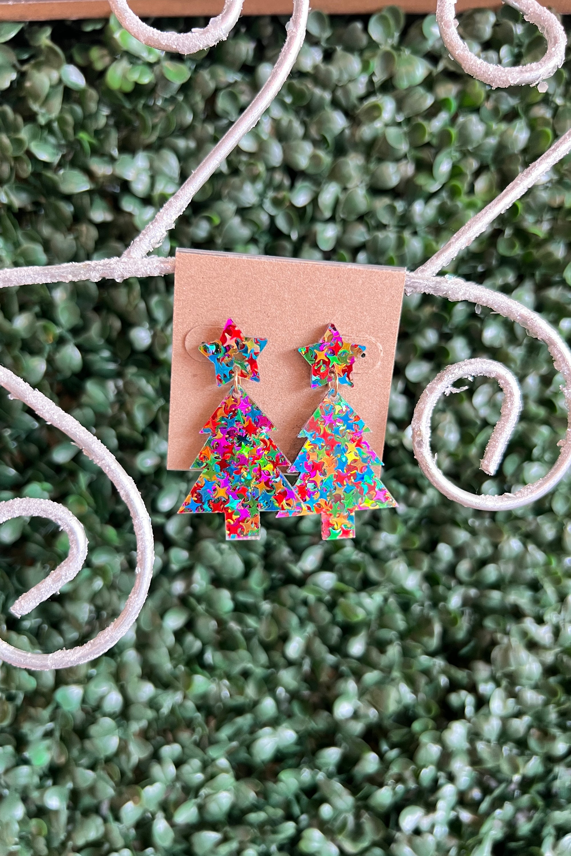 Confetti Christmas Tree Earrings