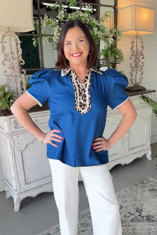 Mary Jo Top Denim by Jodifl