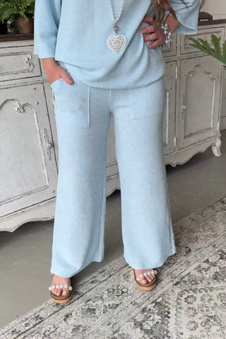 In Style Pant Set Lt Blue Top & Pant Set stylive