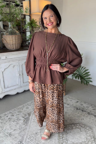 Agnes Top Brown by Umgee
