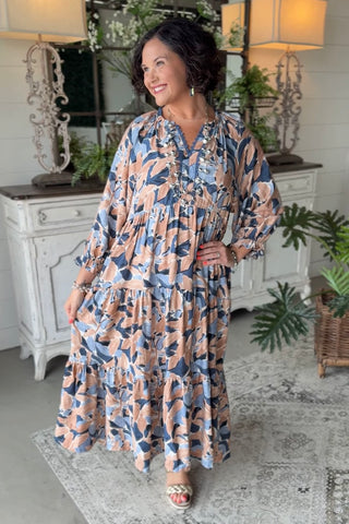 Fall Gardens Dress Denim by Umgee
