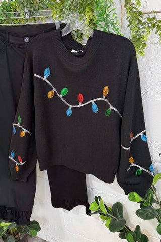Light Me Up Sweater Black Sweater Staccato