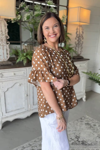Continental Top Mocha Shirts & Tops Acqua & Limone