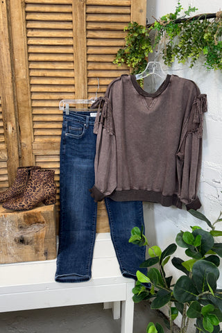 Exhale Top Brown