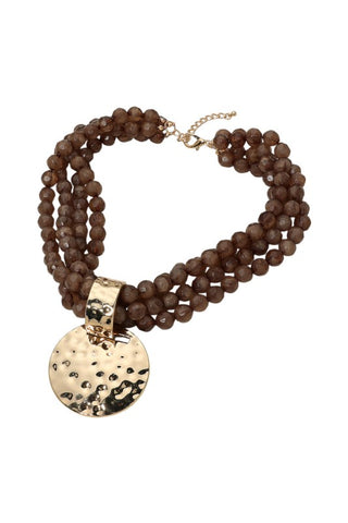 Bria Necklace Black/Gold Necklaces Wona Trading