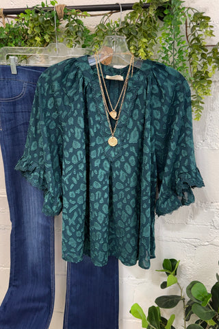 Murphy Top Teal by Umgee Shirts & Tops Umgee