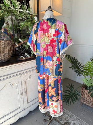 Dahlia Top Blue Mix by Umgee Shirts & Tops Umgee