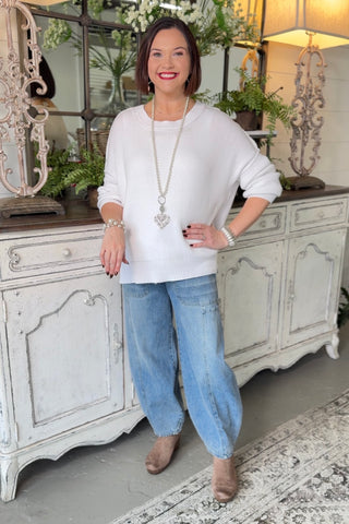 Emerson Sweater White Sweater Miracle